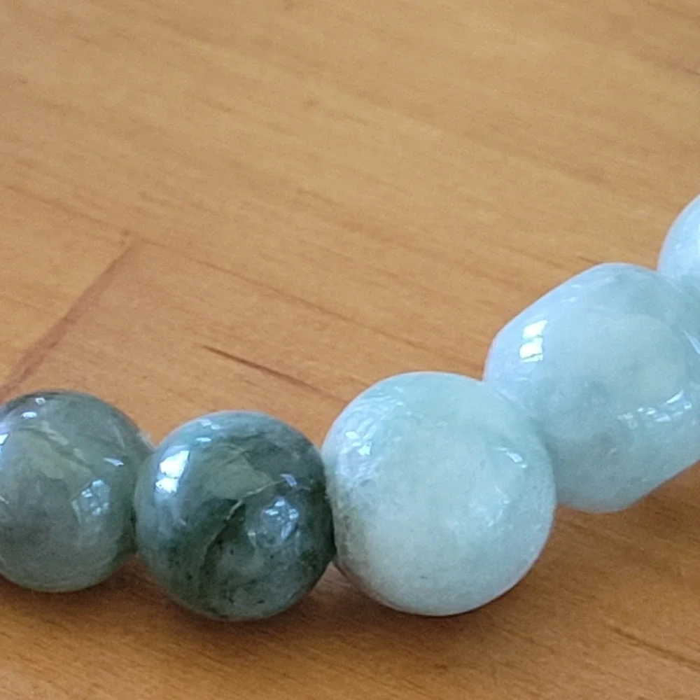 Jade Mixed Gemstone Adjustable Bracelet Pair Rose Quartz Agate Onyx